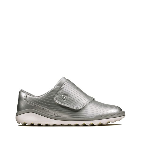 Clarks Boys Circuit Swift Kid Casual Shoes Silver | USA-9186253